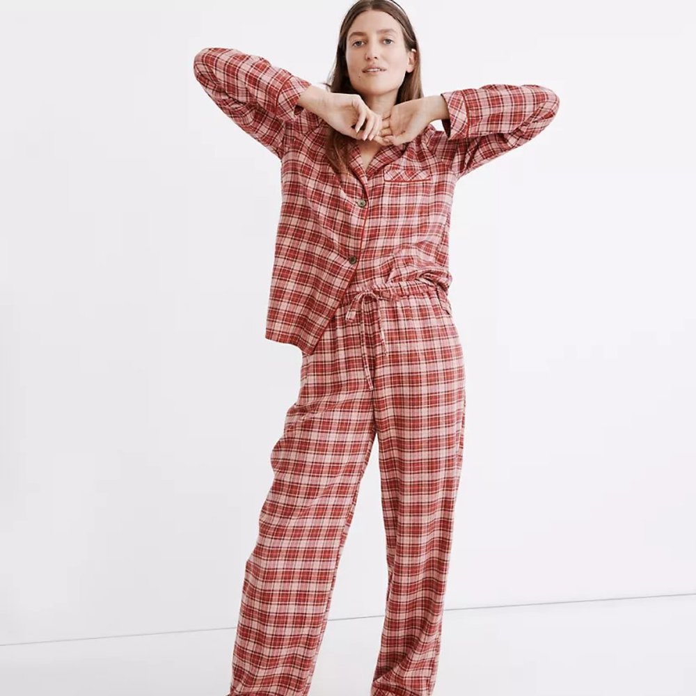 Flannel Bedtime Pajama Set in Beiling Plaid